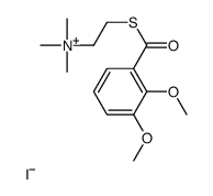 2-(2,3-dimethoxybenzoyl)sulfanylethyl-trimethylazanium,iodide Structure