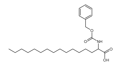 (+/-)-N-(benzyloxycarbonyl)-α-aminohexadecanoic acid Structure