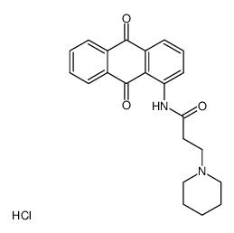 N-(9,10-dihydro-9,10-dioxo-1-anthracenyl)-1-piperidinepropanamide hydrochloride Structure