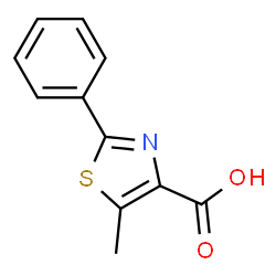 5-methyl-2-phenyl-4-Thiazolecarboxylic acid structure