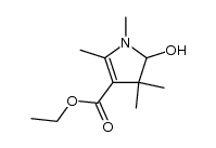 ethyl 5-hydroxy-1,2,4,4-tetramethylpyrroline-3-carboxylate结构式