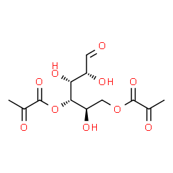 D-Galactose, 4,6-bis(2-oxopropanoate) structure