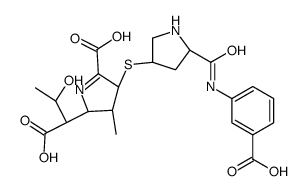 (3R)-2-[(1R,2R)-1-carboxy-2-hydroxypropyl]-4-[(3S,5S)-5-[(3-carboxyphenyl)carbamoyl]pyrrolidin-3-yl]sulfanyl-3-methyl-3,4-dihydro-2H-pyrrole-5-carboxylic acid Structure