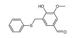 4-hydroxy-3-methoxy-5-phenylthiomethylbenzaldehyde结构式