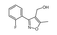 [3-(2-fluorophenyl)-5-methyl-isoxazol-4-yl]methanol结构式
