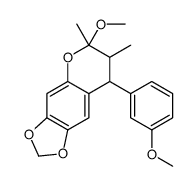 6-methoxy-8-(3-methoxyphenyl)-6,7-dimethyl-7,8-dihydro-[1,3]dioxolo[4,5-g]chromene结构式