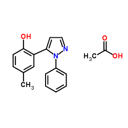 5-(2-HYDROXY-5-METHYLPHENYL)-1-PHENYLPYRAZOLE ACETATE结构式