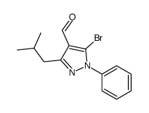 5-bromo-3-isobutyl-1-phenyl-1H-pyrazole-4-carbaldehyde结构式