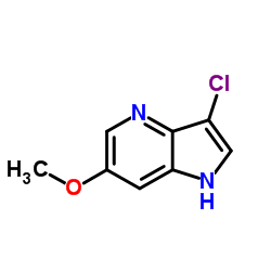 3-Chloro-6-methoxy-1H-pyrrolo[3,2-b]pyridine结构式