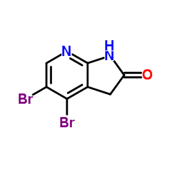 4,5-Dibromo-1,3-dihydro-2H-pyrrolo[2,3-b]pyridin-2-one结构式