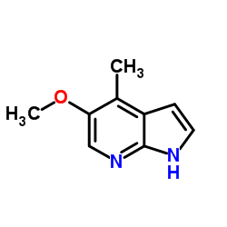 5-Methoxy-4-methyl-1H-pyrrolo[2,3-b]pyridine结构式
