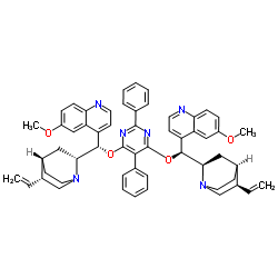 (4β,9S,4'''β,9'''S)-9,9'-[(2,5-Diphenyl-4,6-pyrimidinediyl)bis(oxy)]bis(6'-methoxycinchonan) Structure