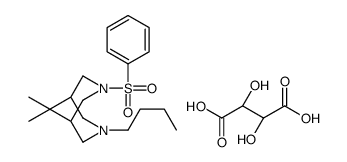 3-(benzenesulfonyl)-7-butyl-9,9-dimethyl-3,7-diazabicyclo[3.3.1]nonane,(2R,3R)-2,3-dihydroxybutanedioic acid Structure