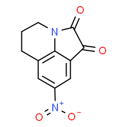 4H-PYRROLO[3,2,1-IJ]QUINOLINE-1,2-DIONE, 5,6-DIHYDRO-8-NITRO- Structure