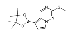 2-methylsulfanyl-5-(4,4,5,5-tetramethyl-1,3,2-dioxaborolan-2-yl)pyrrolo[2,1-f][1,2,4]triazine Structure