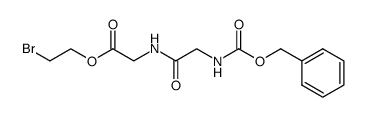 N-benzyloxycarbonylglycylglycine 2-bromoethyl ester Structure