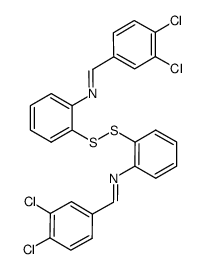 N,N'-(disulfanediylbis(2,1-phenylene))bis(1-(3,4-dichlorophenyl)methanimine)结构式