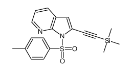 trimethyl-[2-[1-(4-methylphenyl)sulfonylpyrrolo[2,3-b]pyridin-2-yl]ethynyl]silane结构式