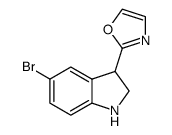 2-(5-bromoindolin-3-yl)oxazole Structure