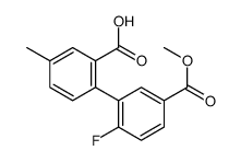 2-(2-fluoro-5-methoxycarbonylphenyl)-5-methylbenzoic acid Structure