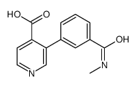 3-[3-(methylcarbamoyl)phenyl]pyridine-4-carboxylic acid结构式