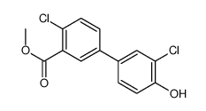 methyl 2-chloro-5-(3-chloro-4-hydroxyphenyl)benzoate结构式