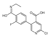 2-chloro-5-[4-(ethylcarbamoyl)-3-fluorophenyl]pyridine-4-carboxylic acid Structure