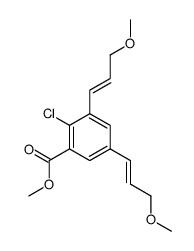 methyl 2-chloro-3,5-bis[(1E)-3-methoxyprop-1-en-1-yl]benzoate结构式