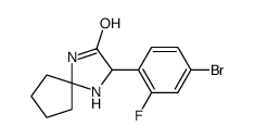 3-(4-Bromo-2-fluorophenyl)-1,4-diazaspiro[4.4]nonan-2-one结构式