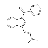 N-Benzoylindole-3-carboxaldehyde N,N-dimethylhydrazone结构式