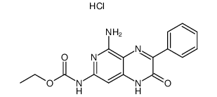 ethyl (5-amino-1,2-dihydro-2-oxo-3-phenylpyrido(3,4-b)pyrazin-7-yl)carbamate Structure