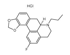 (R)-2-fluoro-10,11-(methylenedioxy)-N-n-propylnoraporphine hydrochloride结构式