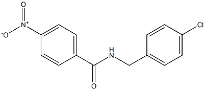 N-(4-氯苄基)-4-硝基苯甲酰胺结构式