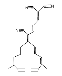14-cyano-14-(4,4-dicyano-1,3-butadienyl)-5,10-dimethyl-6,8-bisdehydrotridecafulvene结构式