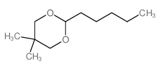 1,3-Dioxane,5,5-dimethyl-2-pentyl- Structure