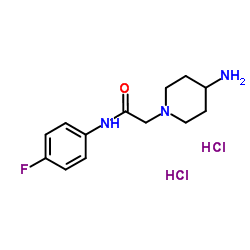 2-(4-Amino-1-piperidinyl)-N-(4-fluorophenyl)acetamide dihydrochloride结构式