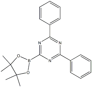 2,4-二苯基-6-频哪醇酯-1,3,5-三嗪结构式