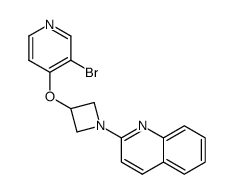 2-(3-((3-bromopyridin-4-yl)oxy)azetidin-1-yl)quinoline结构式