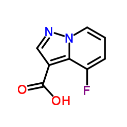 4-氟吡唑并[1,5-a]吡啶-3-羧酸结构式