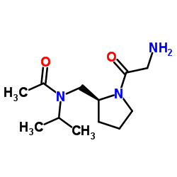 N-{[(2S)-1-Glycyl-2-pyrrolidinyl]methyl}-N-isopropylacetamide Structure