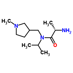 N-Isopropyl-N-[(1-methyl-3-pyrrolidinyl)methyl]-L-alaninamide结构式