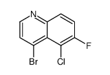 4-bromo-5-chloro-6-fluoroquinoline结构式