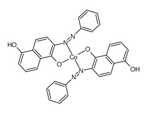cobalt(II) 2-(benzeneazo)-1.5-dihydroxynaphtalene complex结构式