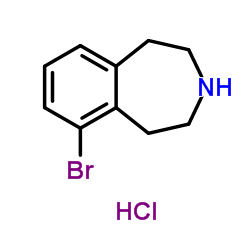 6-Bromo-2,3,4,5-tetrahydro-1H-3-benzazepine hydrochloride (1:1)结构式