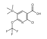 2-chloro-6-(trifluoromethoxy)-5-(trimethylsilyl)pyridine-3-carboxylic acid结构式
