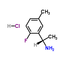 (1S)-1-(2-Fluoro-5-methylphenyl)ethanamine hydrochloride (1:1)结构式