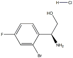 (2S)-2-AMINO-2-(2-BROMO-4-FLUOROPHENYL)ETHAN-1-OL HYDROCHLORIDE结构式