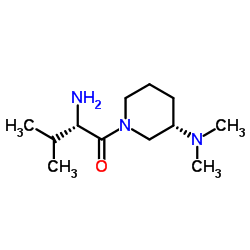 (2S)-2-Amino-1-[(3S)-3-(dimethylamino)-1-piperidinyl]-3-methyl-1-butanone Structure