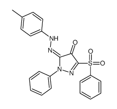3-(benzenesulfonyl)-5-[(4-methylphenyl)hydrazinylidene]-1-phenylpyrazol-4-one Structure