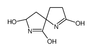 1,7-Diazaspiro[4.4]nonane-2,6-dione,8-hydroxy-,(5R-trans)-(9CI) structure
